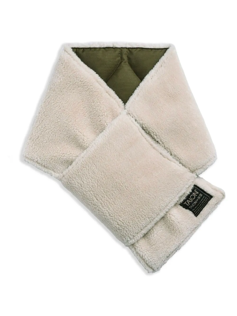 Taion Quilted Reversible Scarf In Green