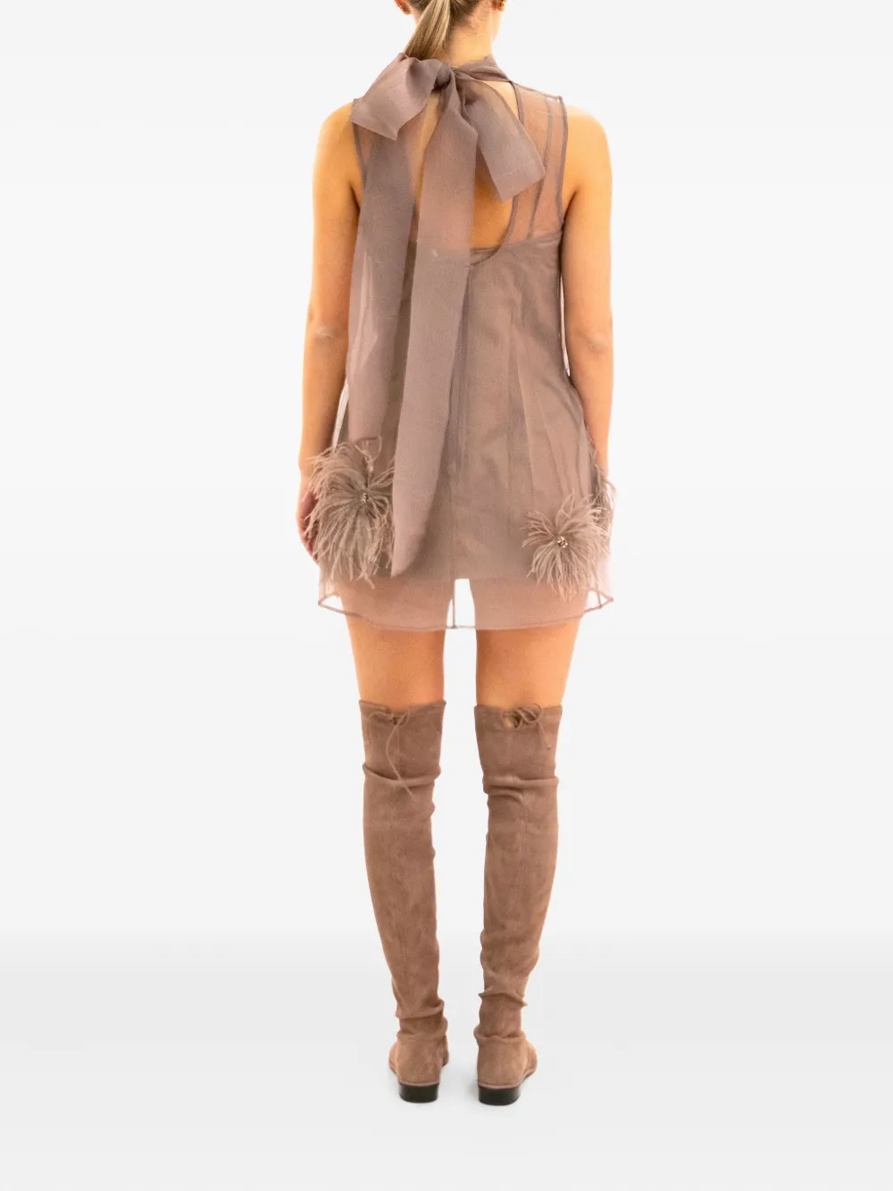 Staud Albee Mini Dress In Nude
