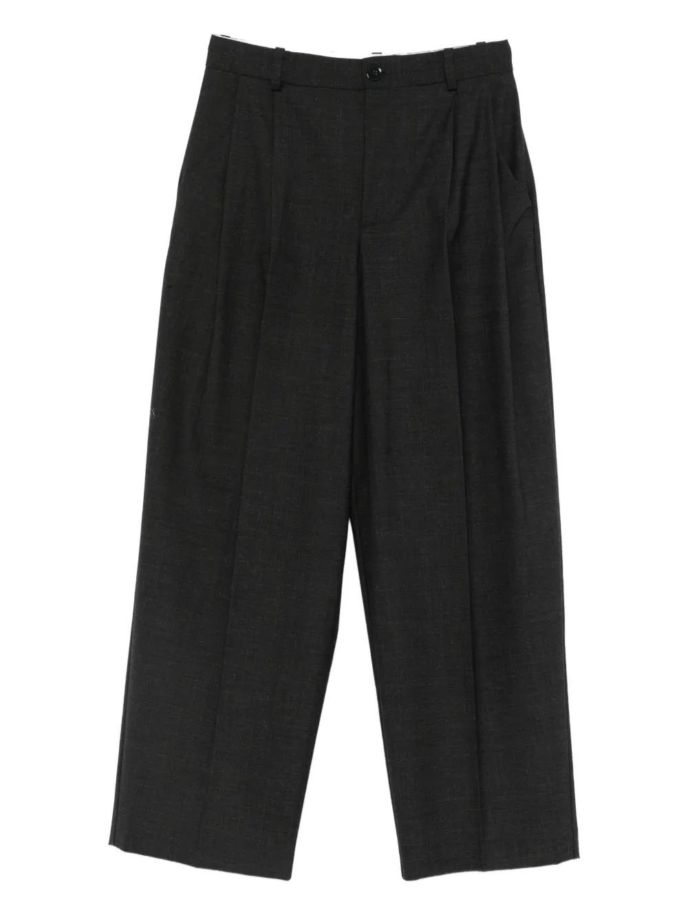 Solotre Pleated Trousers In Black
