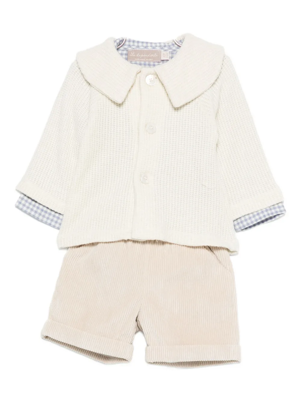 La Stupenderia corduroy shorts set | Neutrals | Image 1
