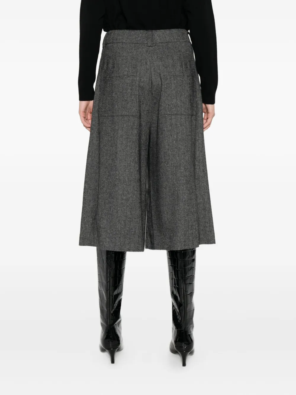 Solotre Pleated Shorts In Gray