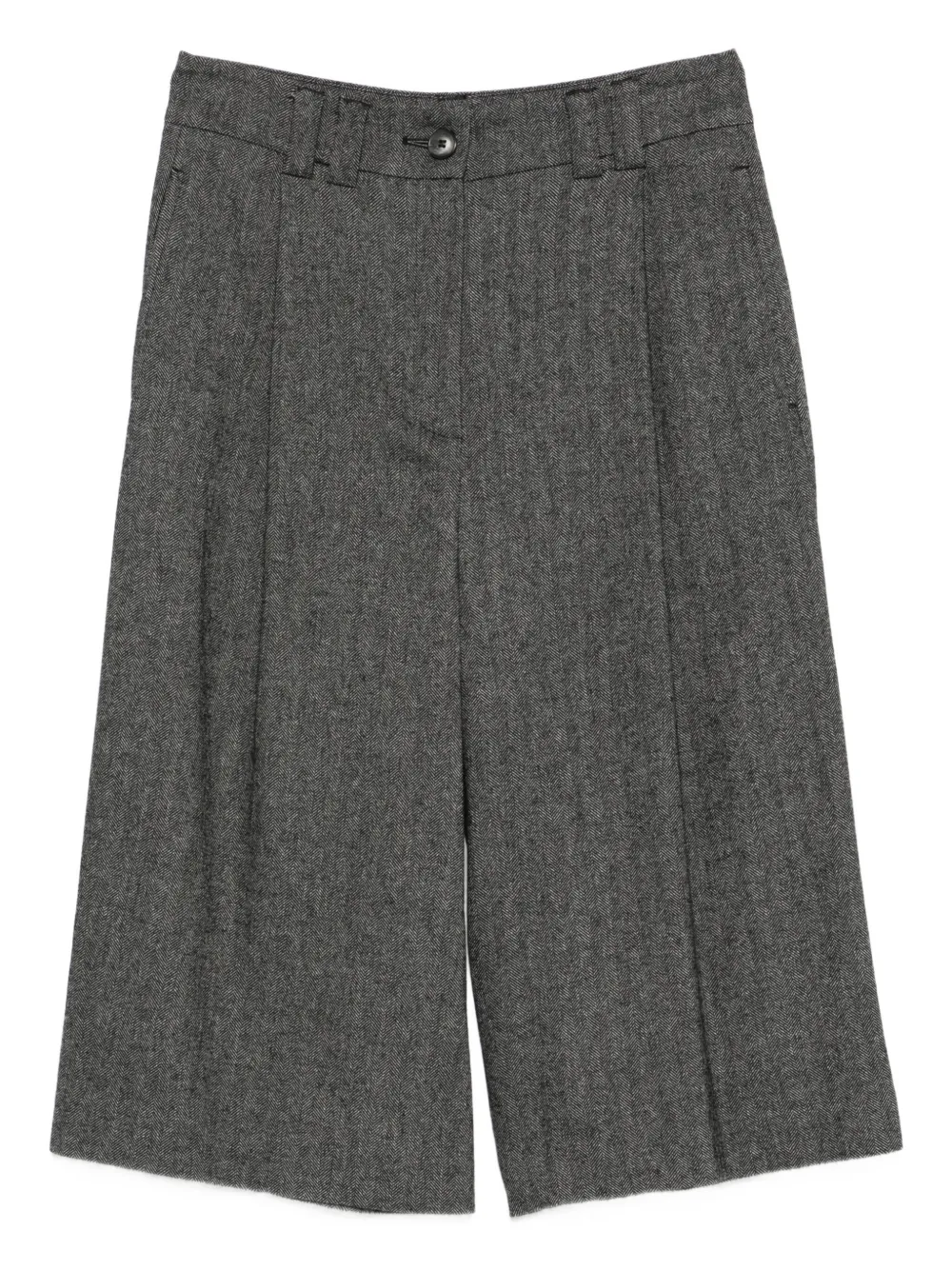 Solotre Pleated Shorts In Gray