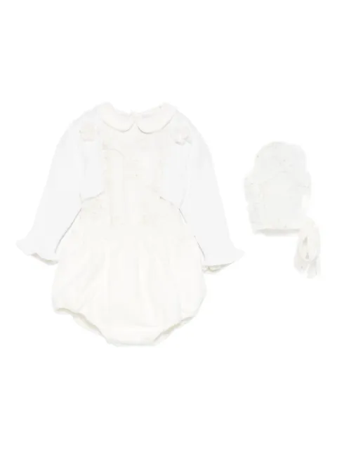 La Stupenderia flower-appliqué shorts set