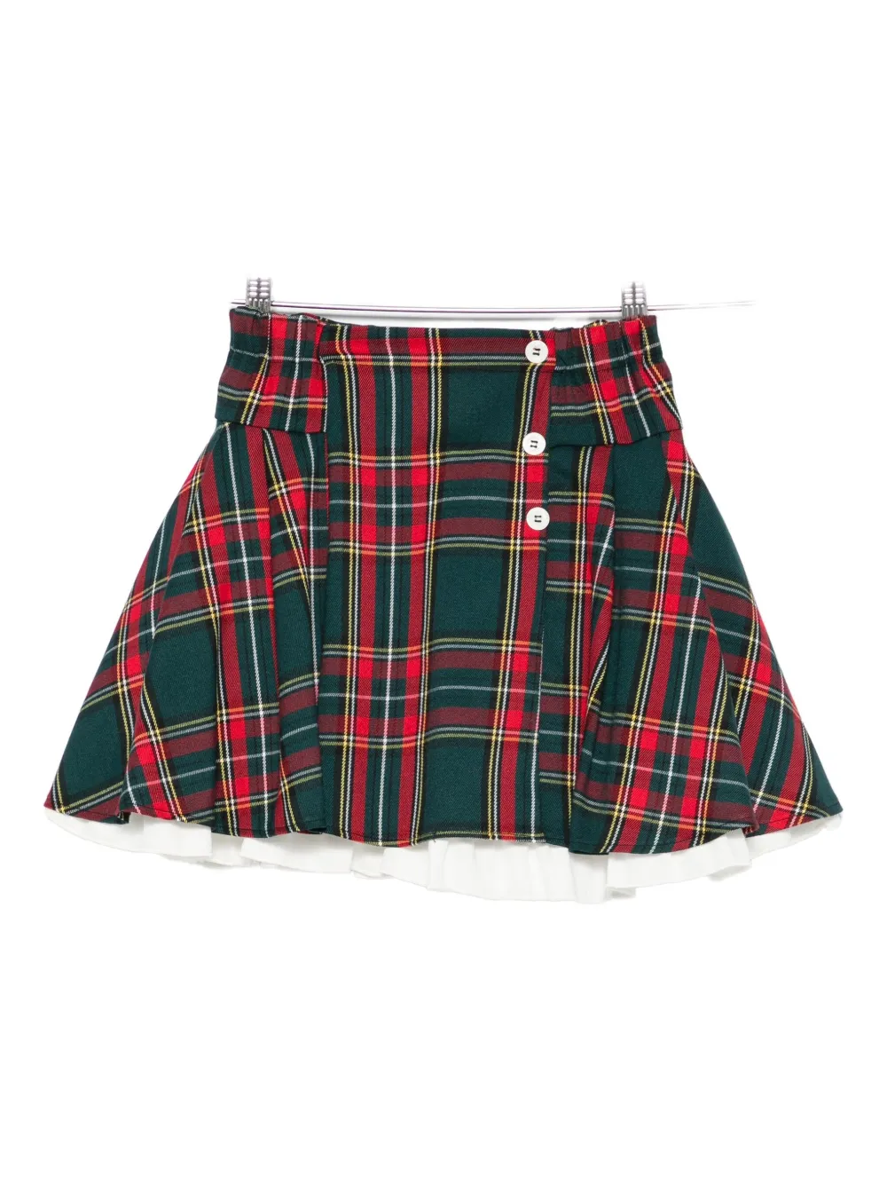 La Stupenderia check-pattern skirt - Rosso