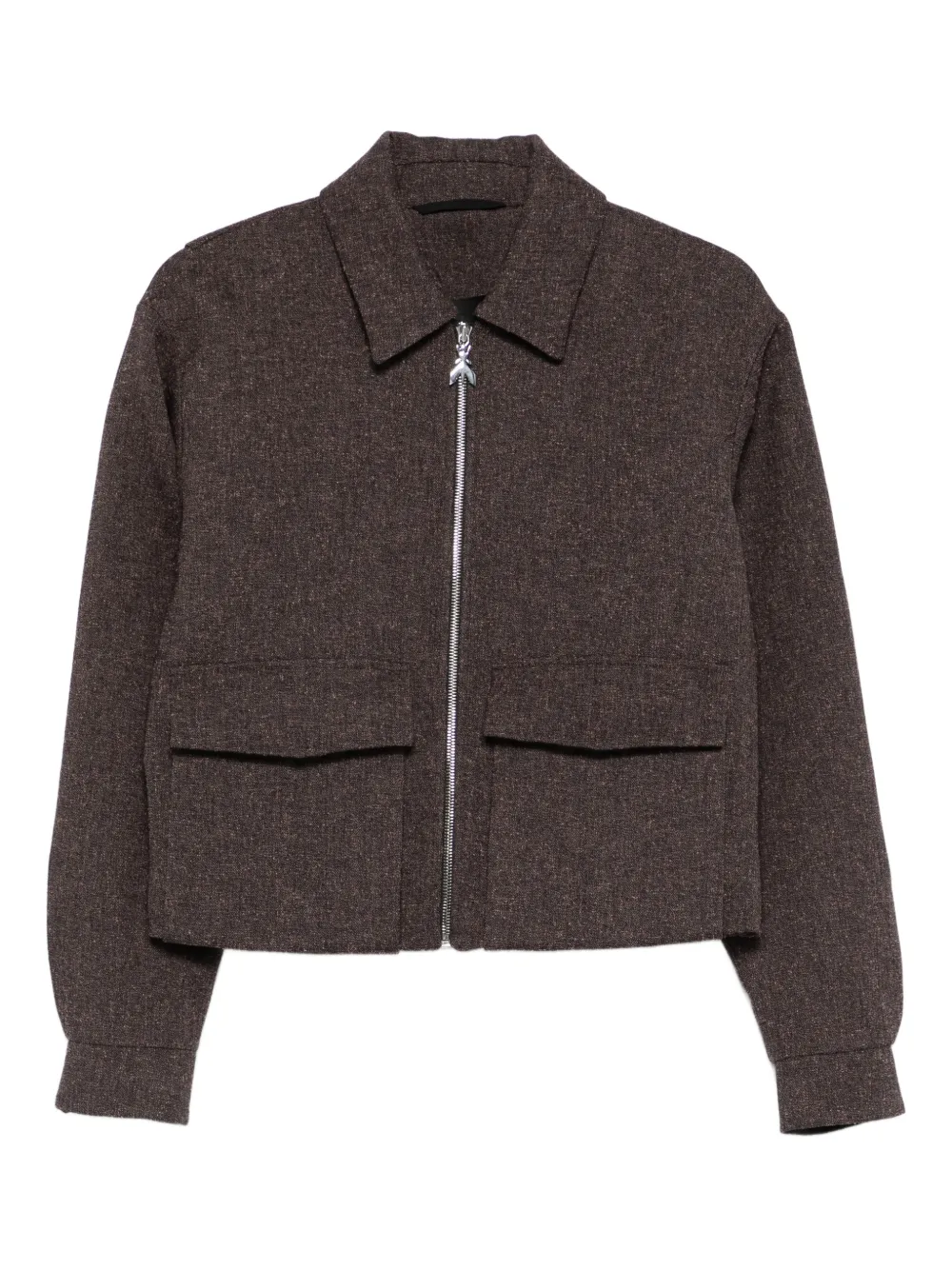 Patrizia Pepe pocket zip-fastening jacket | Brown | Image 1