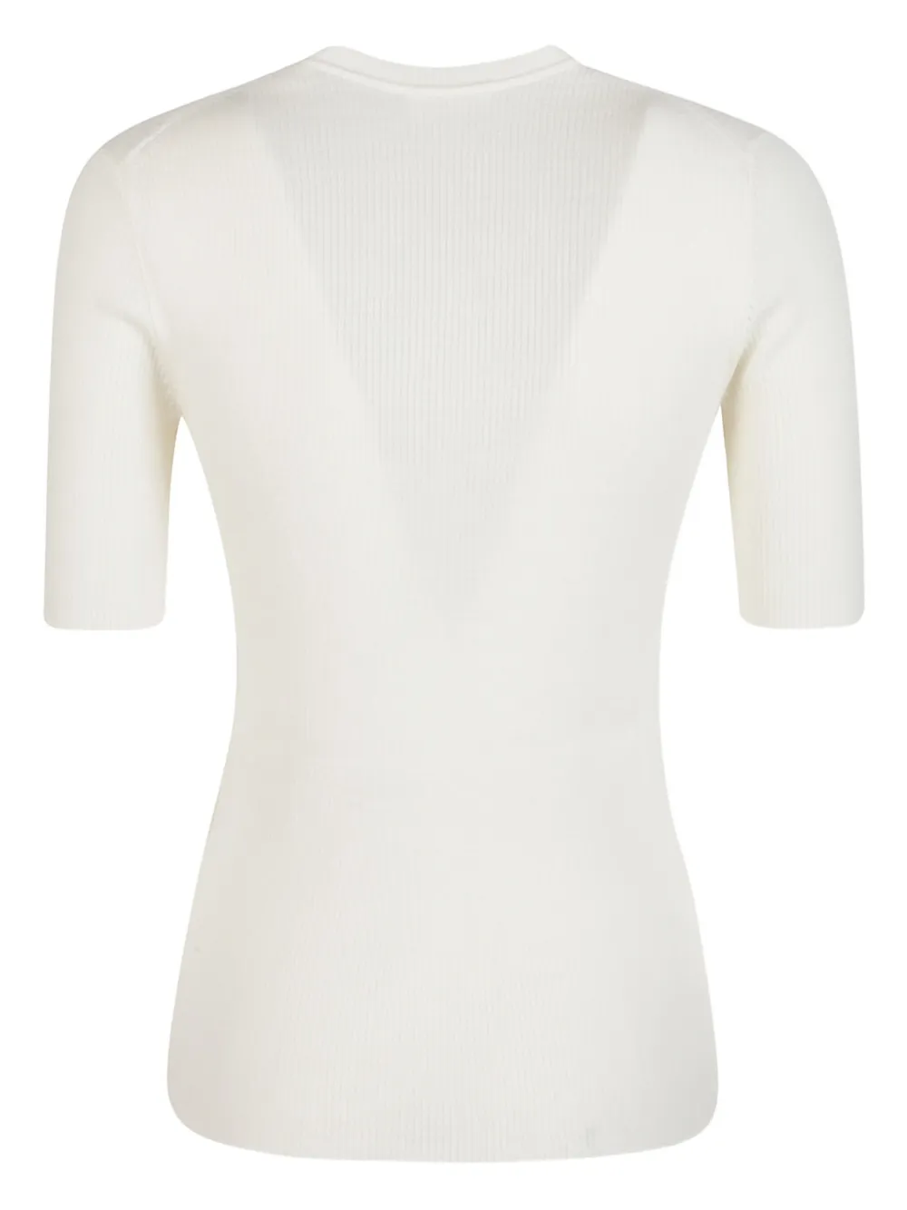 P.a.r.o.s.h Leila Ribbed T-shirt In White