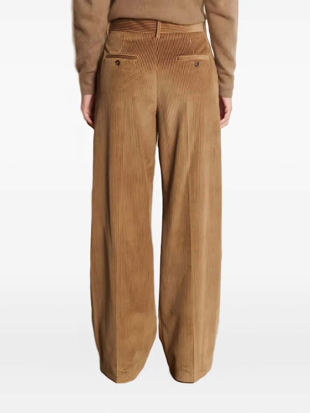 Weekend Max Mara Corduroy Wide-leg Trousers In Brown