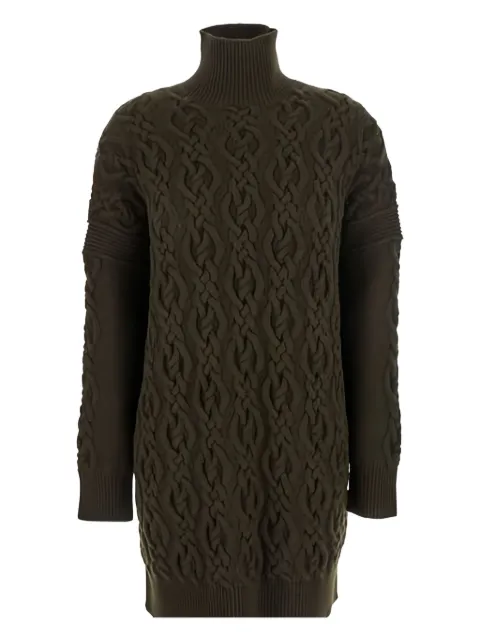 Max Mara cable knit roll-neck dress