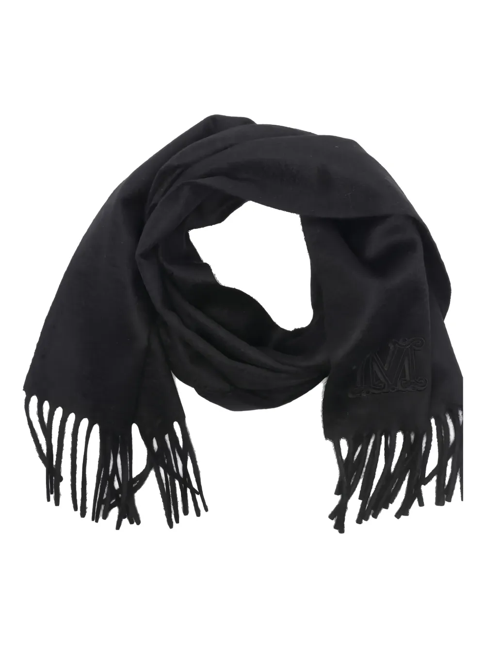 Max Mara Wsdalia Logo-detail Scarf In Black