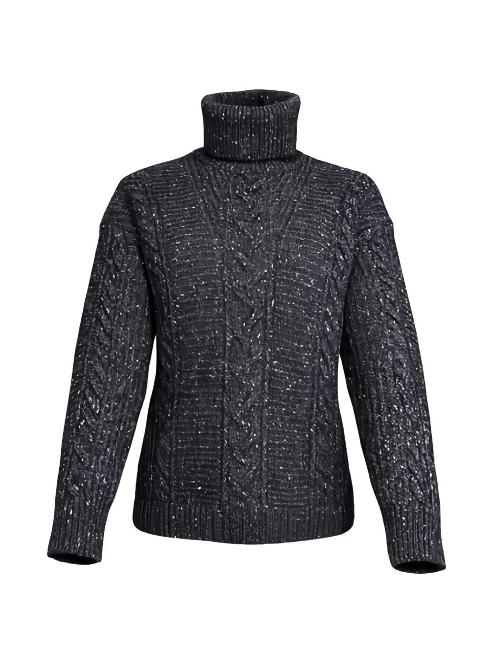 Max Mara cable-knit roll-neck sweater - Grigio