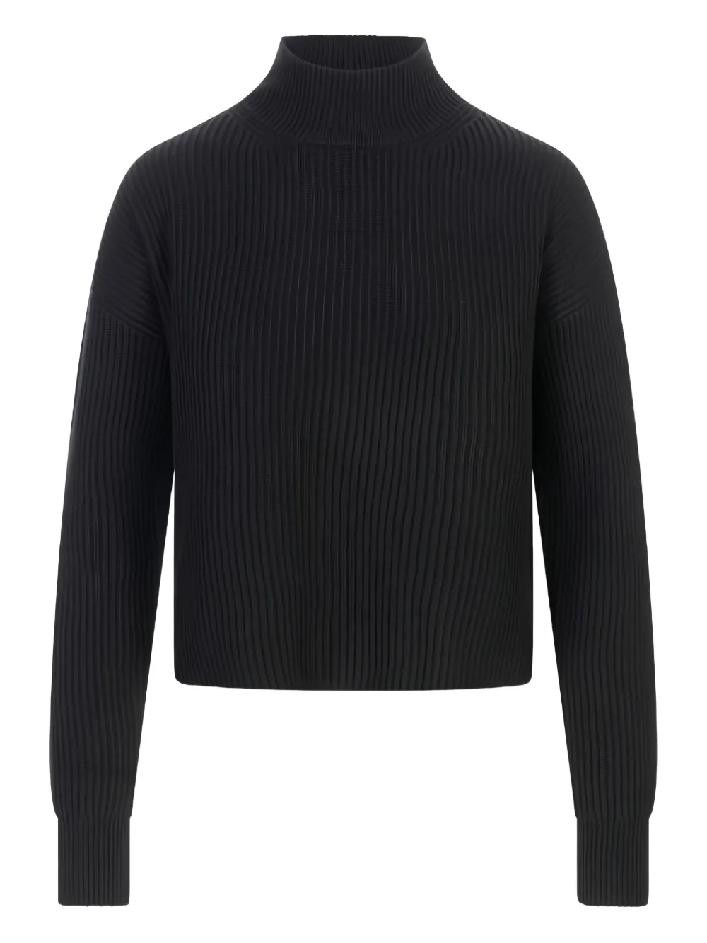 Max Mara リブ ファンネルネックセーター - ブラック Max Mara リブ ファンネルネックセーター - ブラック