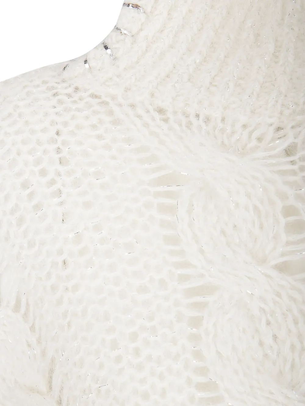 Handmade Cecile Cable-knit Sweater In White