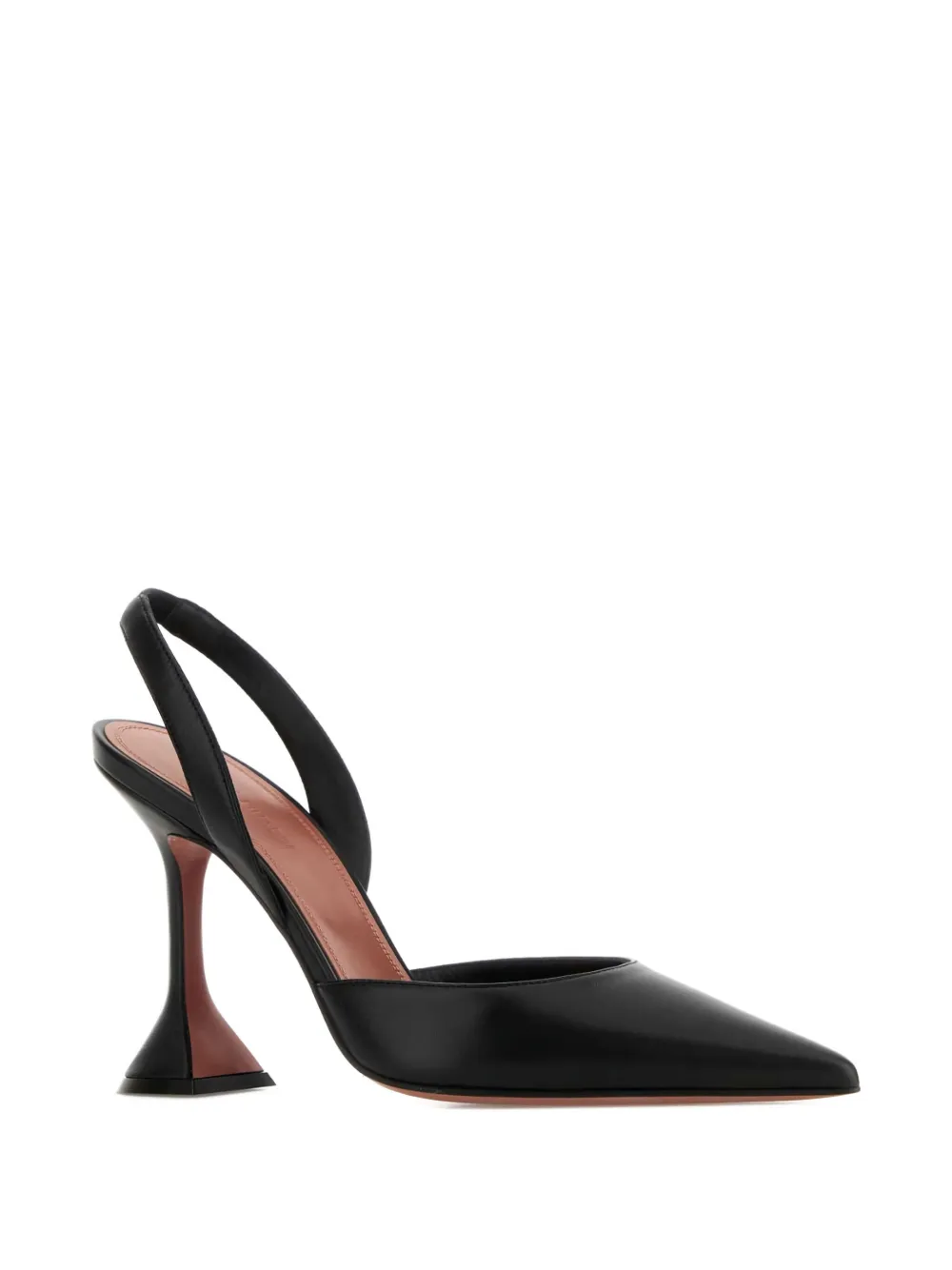 Amina Muaddi 95mm Holli Sling Leather Pumps In Black