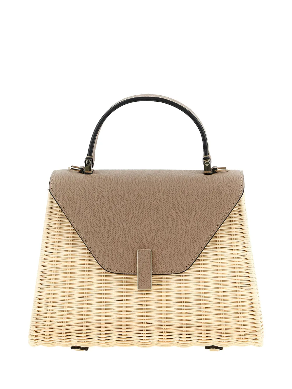 Valextra Medium Handbag Featuring Woven Texture In Neutral