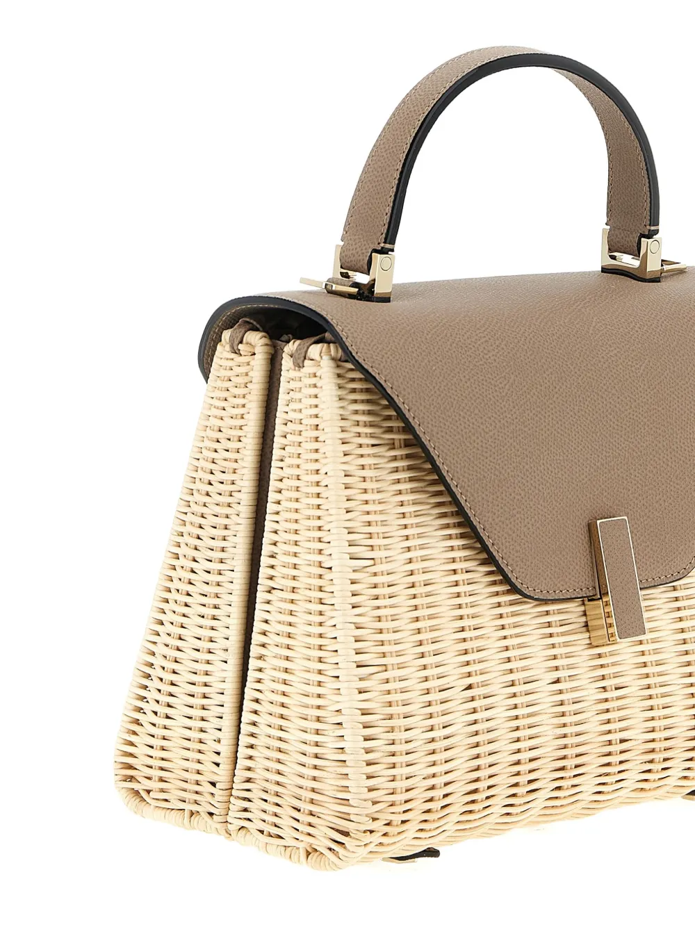 Valextra Medium Handbag Featuring Woven Texture In Neutral