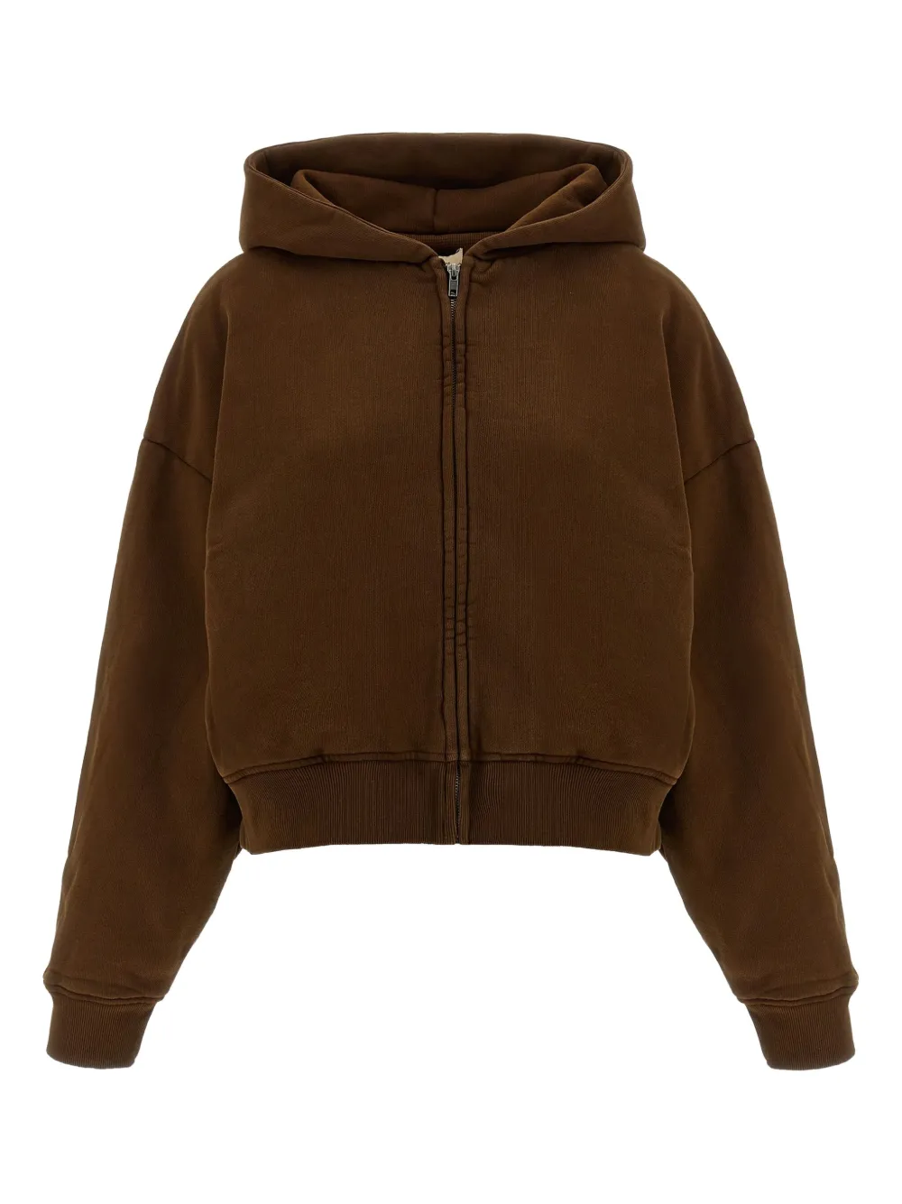 ENTIRE STUDIOS garment-dyed thermal hoodie - Marrone