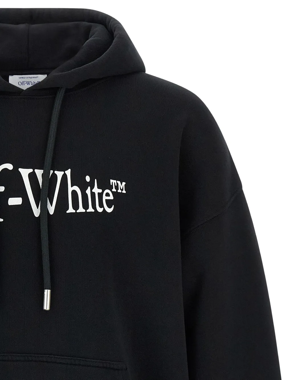 Off-white Long Sleeve Hooded Sweatshirt In Black
