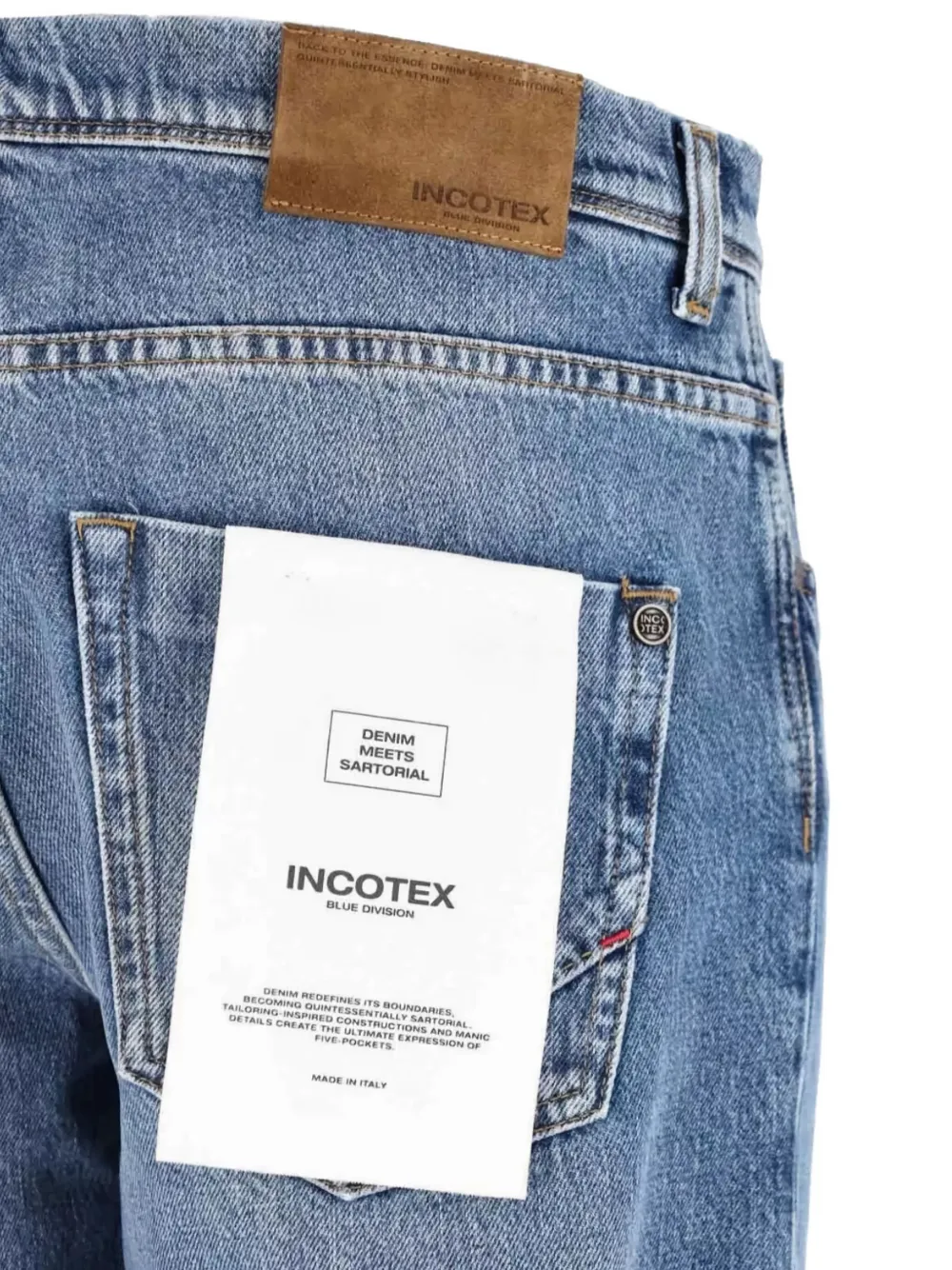 Incotex Jeans met vijf zakken Blauw