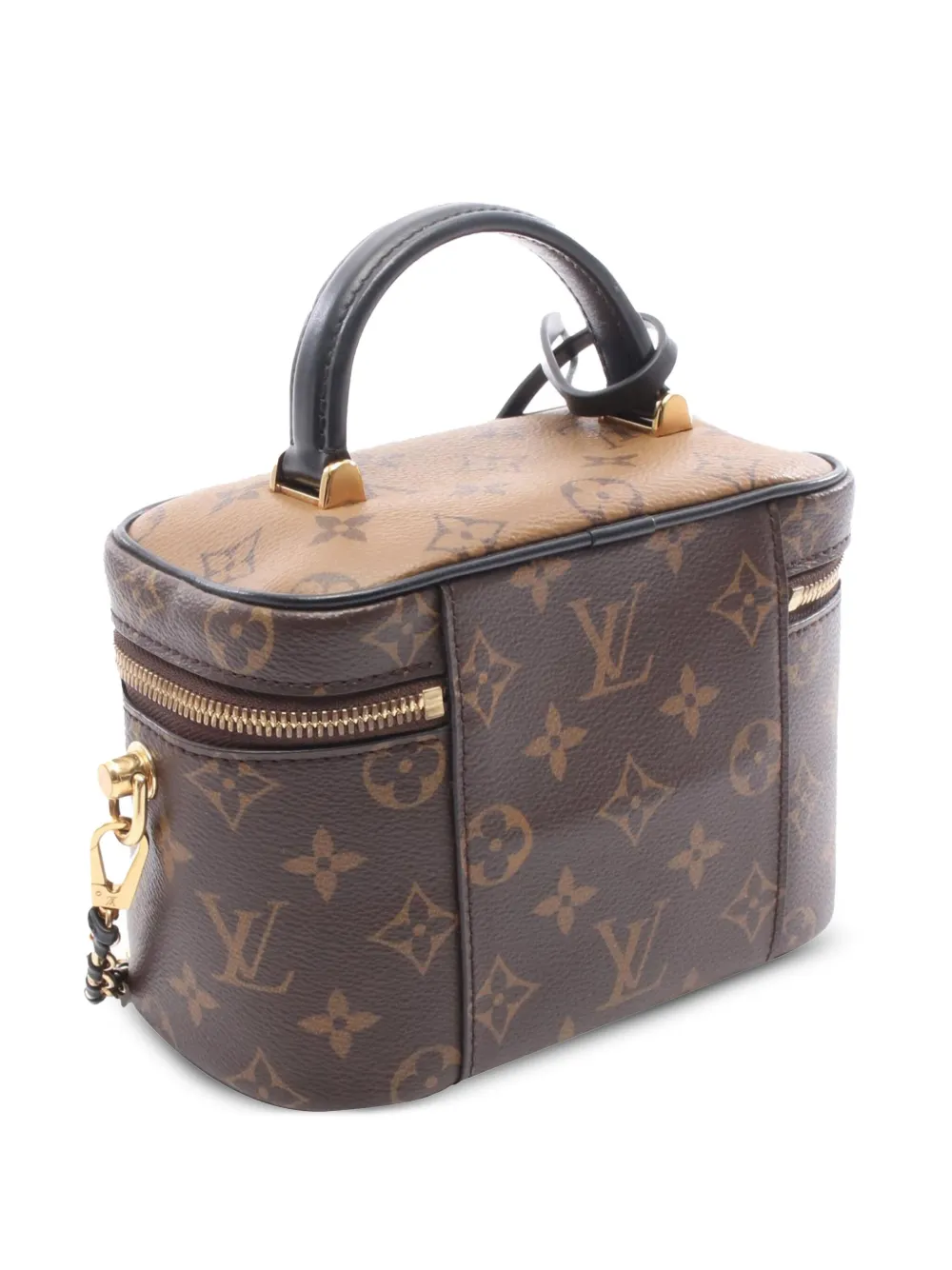 Pre-owned Louis Vuitton 2021-2025 Monogram Reverse Vanity Pm Satchel In Brown