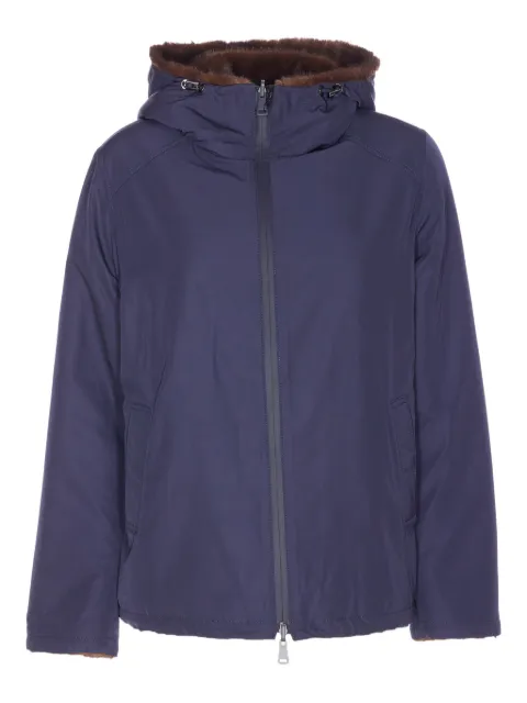 LOU ANDREA reversible hooded jacket