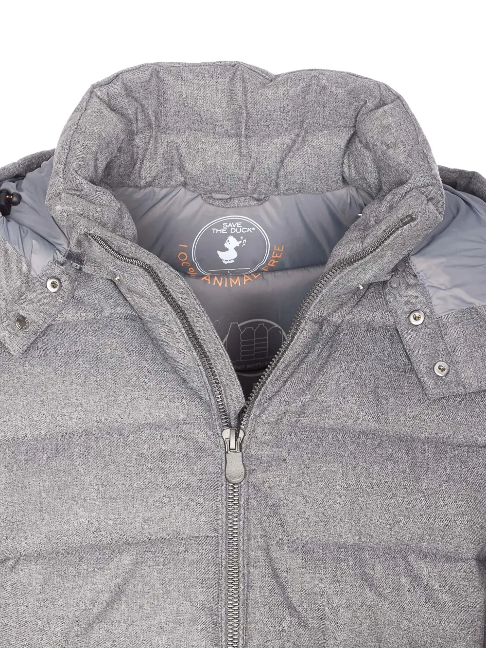 Save The Duck Constantin Flannel-effect Puffer Jacket Clothing In Gray