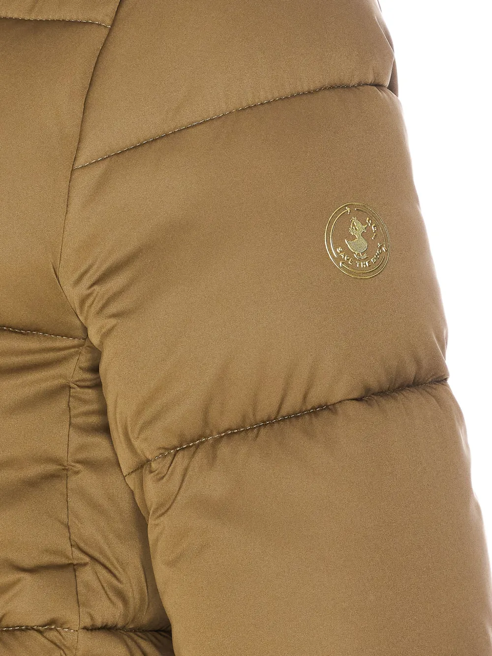 Save The Duck Felicity gewatteerd jack met afneembare capuchon Groen