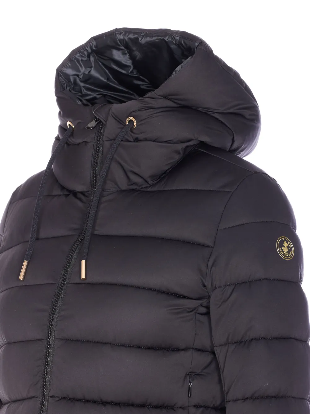 Save The Duck Hooded Padded Jacket In Black