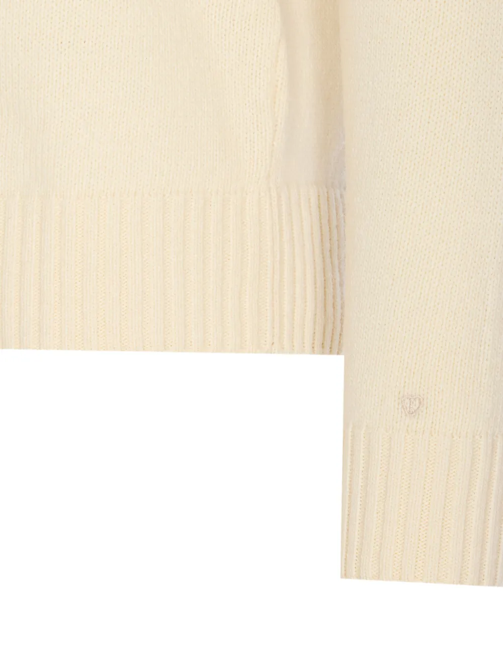 Seven Gauge Crew-neck Long-sleeve Sweater In White