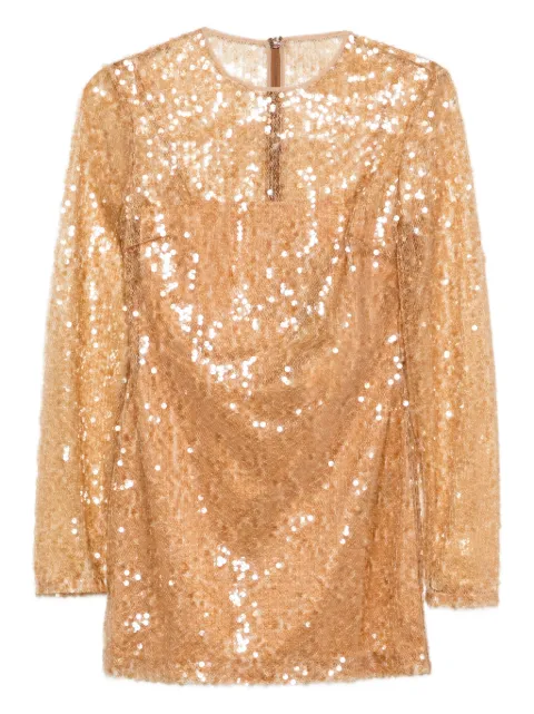 David Koma sequin-embellished long-sleeve dress