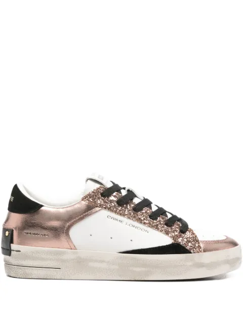 Crime London SK8 Deluxe glitter panel sneakers