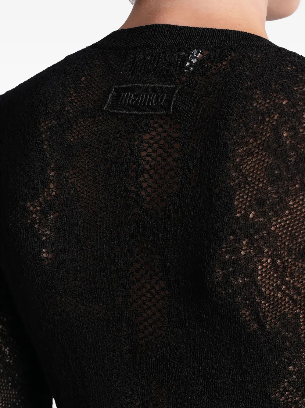 Attico Openwork Blouse In Black