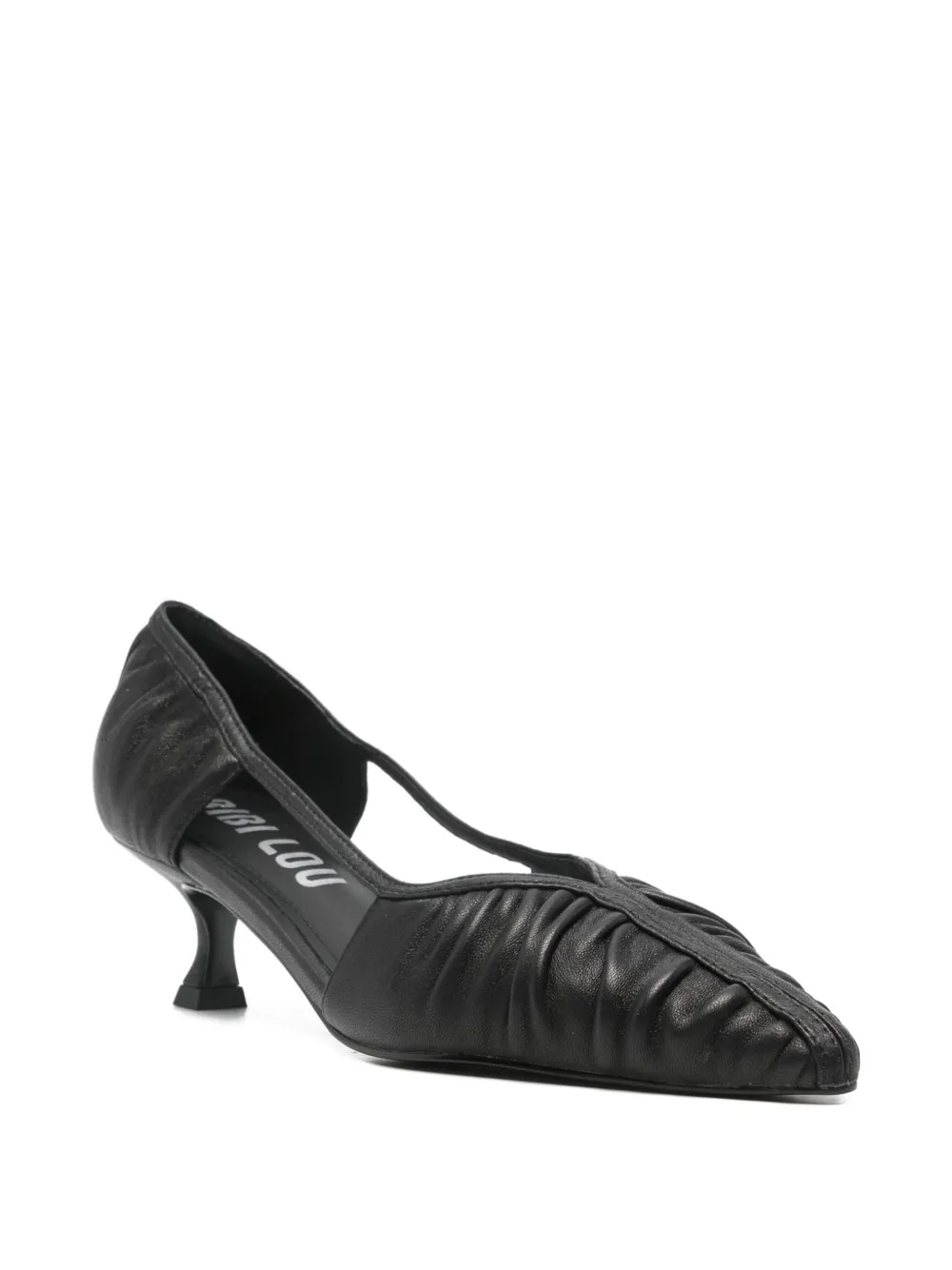 Bibi Lou 50mm Rigel Ruched Pumps In Black