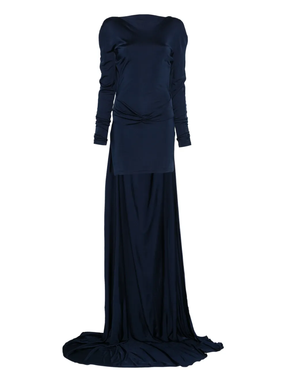 David Koma Knot-detail Dress In Blue