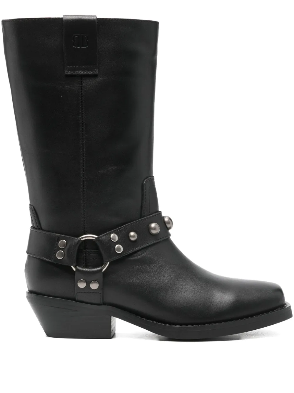 Bibi Lou 45mm Ananda Studded Harness Boots In Black