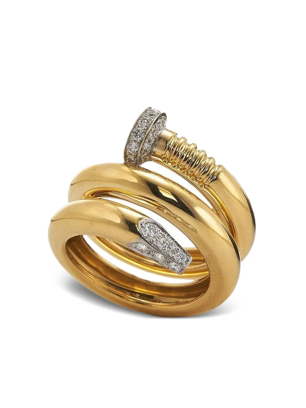 David Webb 18K yellow gold Nail diamond ring | Image 2