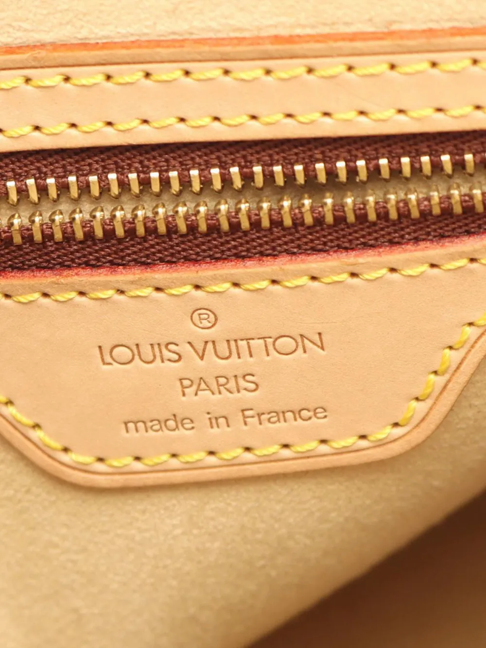 Pre-owned Louis Vuitton 2001 Monogram Looping Mm Shoulder Bag In Brown