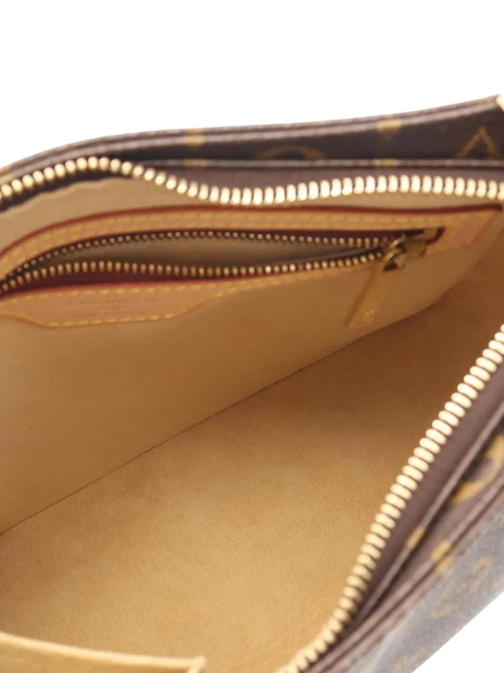 Pre-owned Louis Vuitton 2001 Monogram Looping Mm Shoulder Bag In Brown