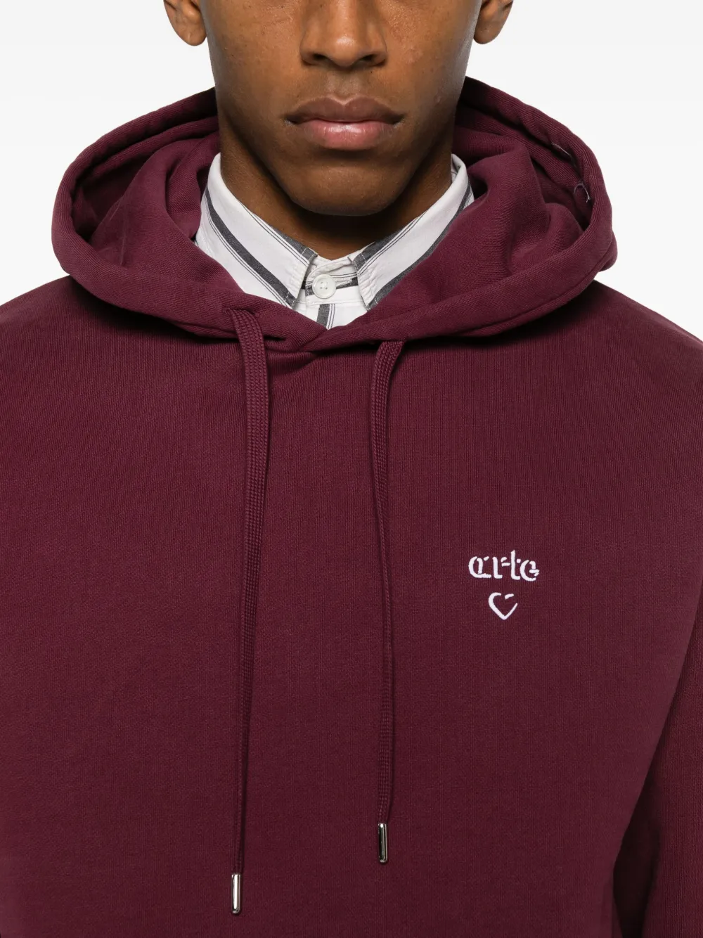 Arte Antwerp Hoodie met geborduurd logo Paars