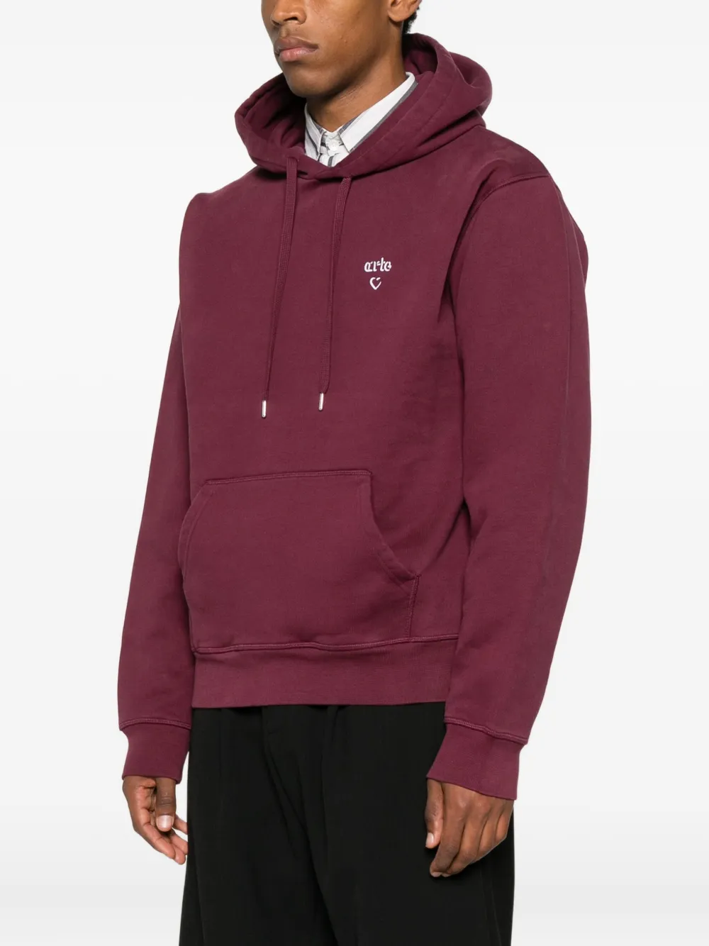 Arte Antwerp Hoodie met geborduurd logo Paars