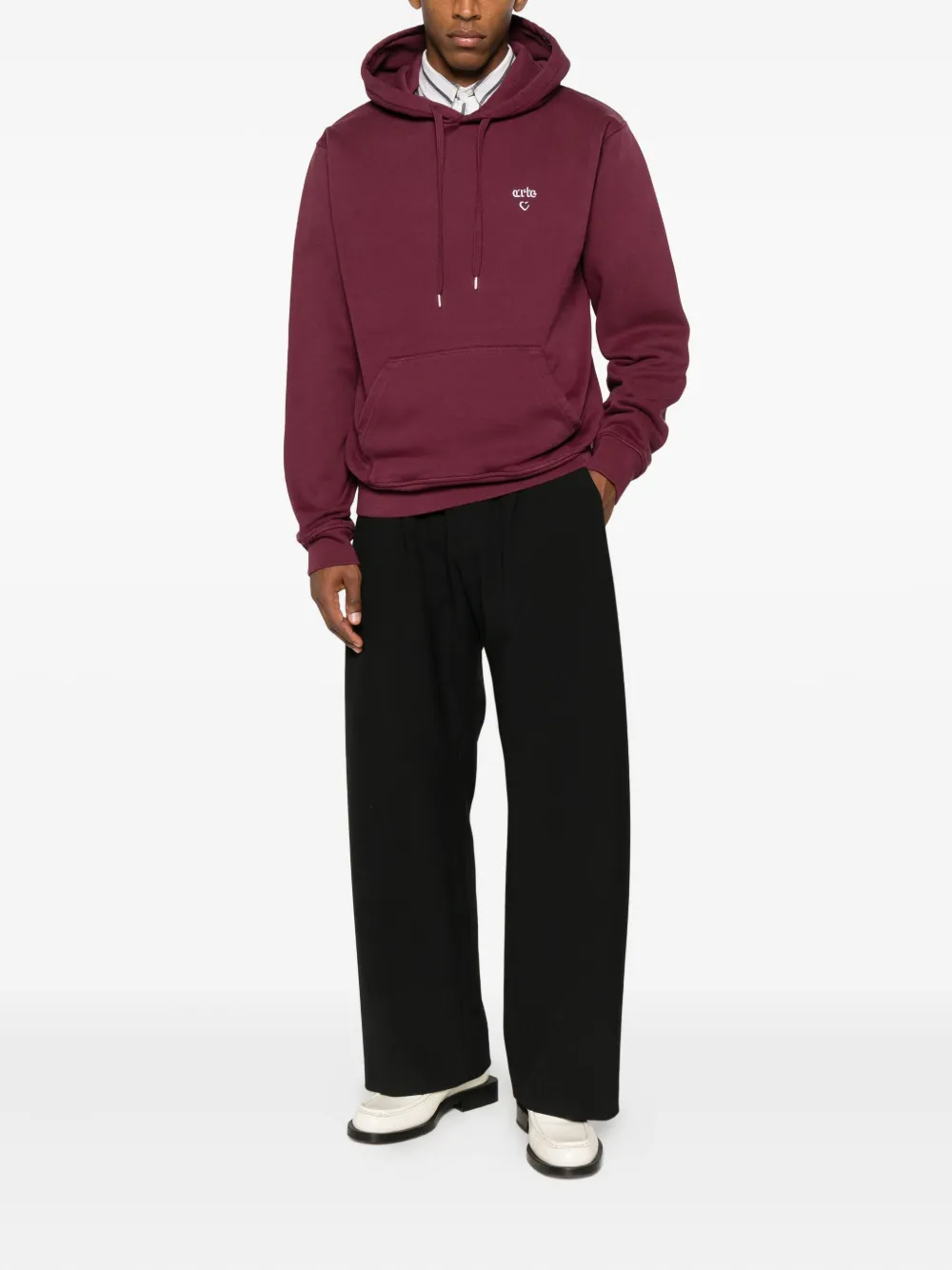 Arte Antwerp Hoodie met geborduurd logo Paars