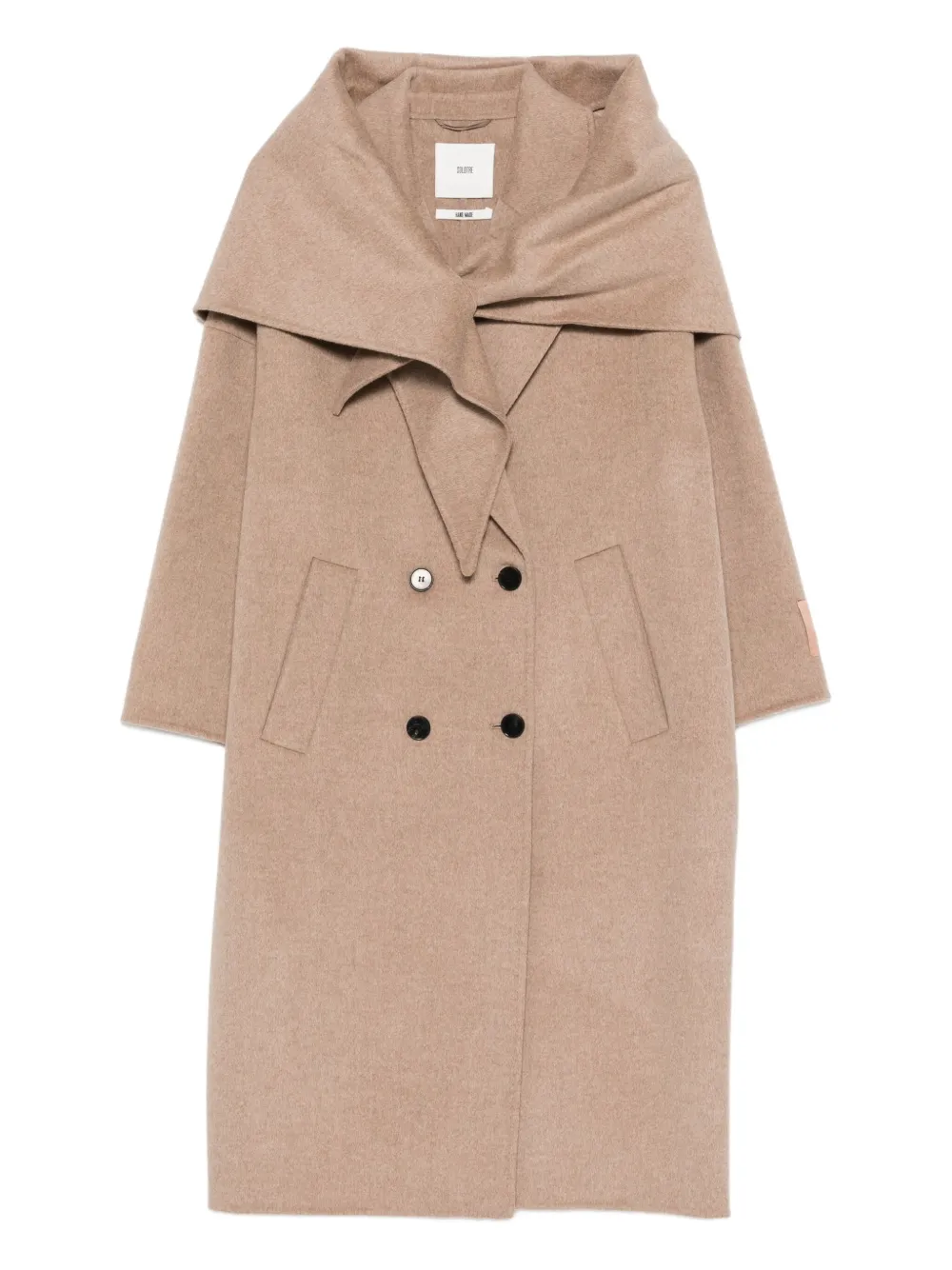 SOLOTRE double-breasted shawl-collar coat - Marrone