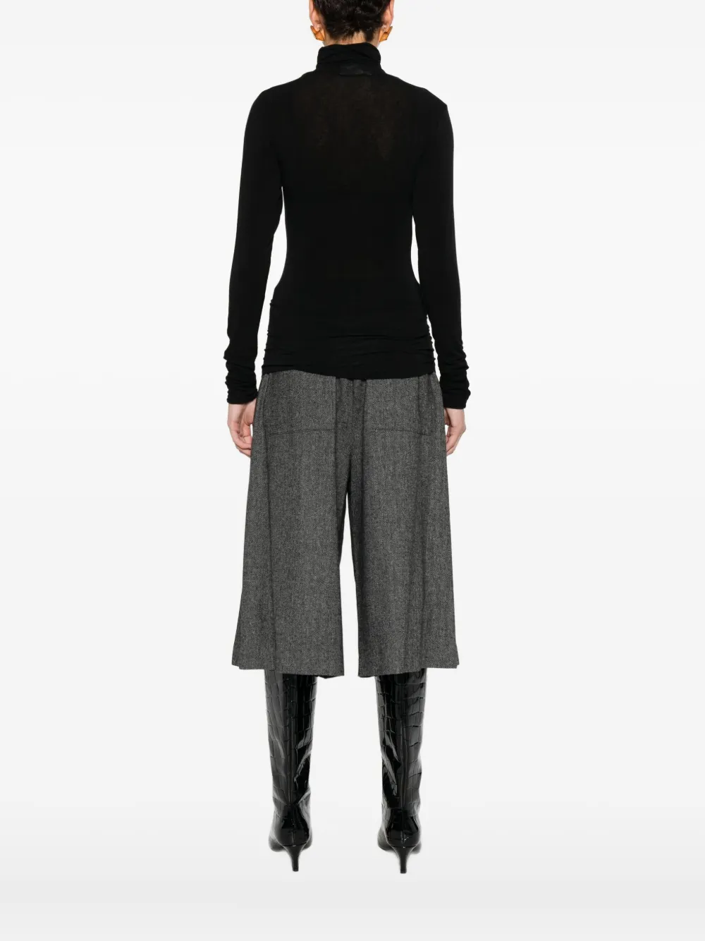 Solotre Roll-neck Sweater In Black