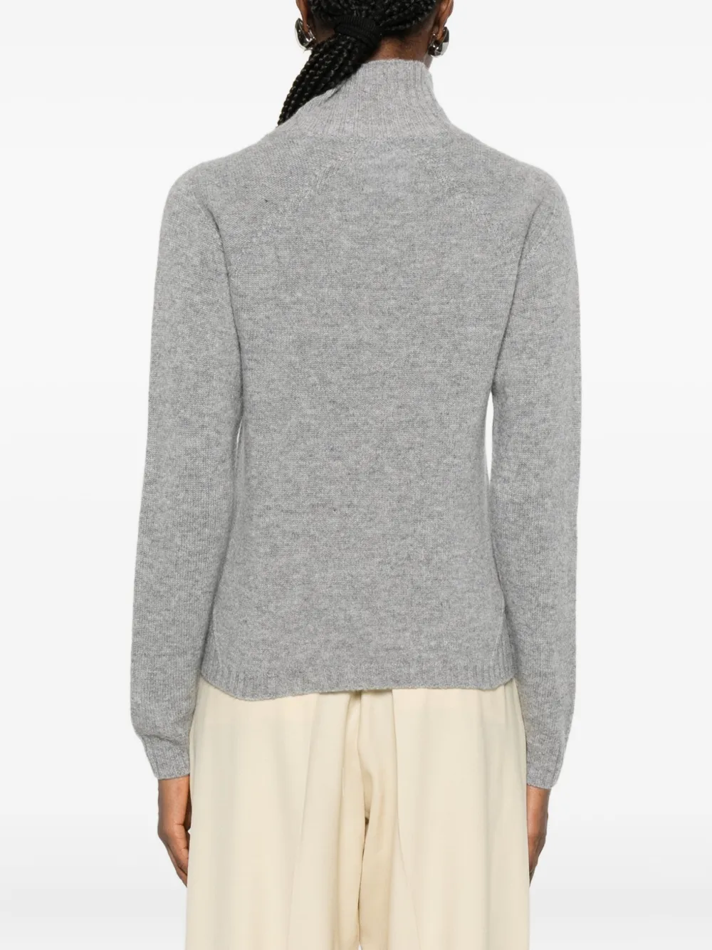Solotre High-neck Sweater In Gray