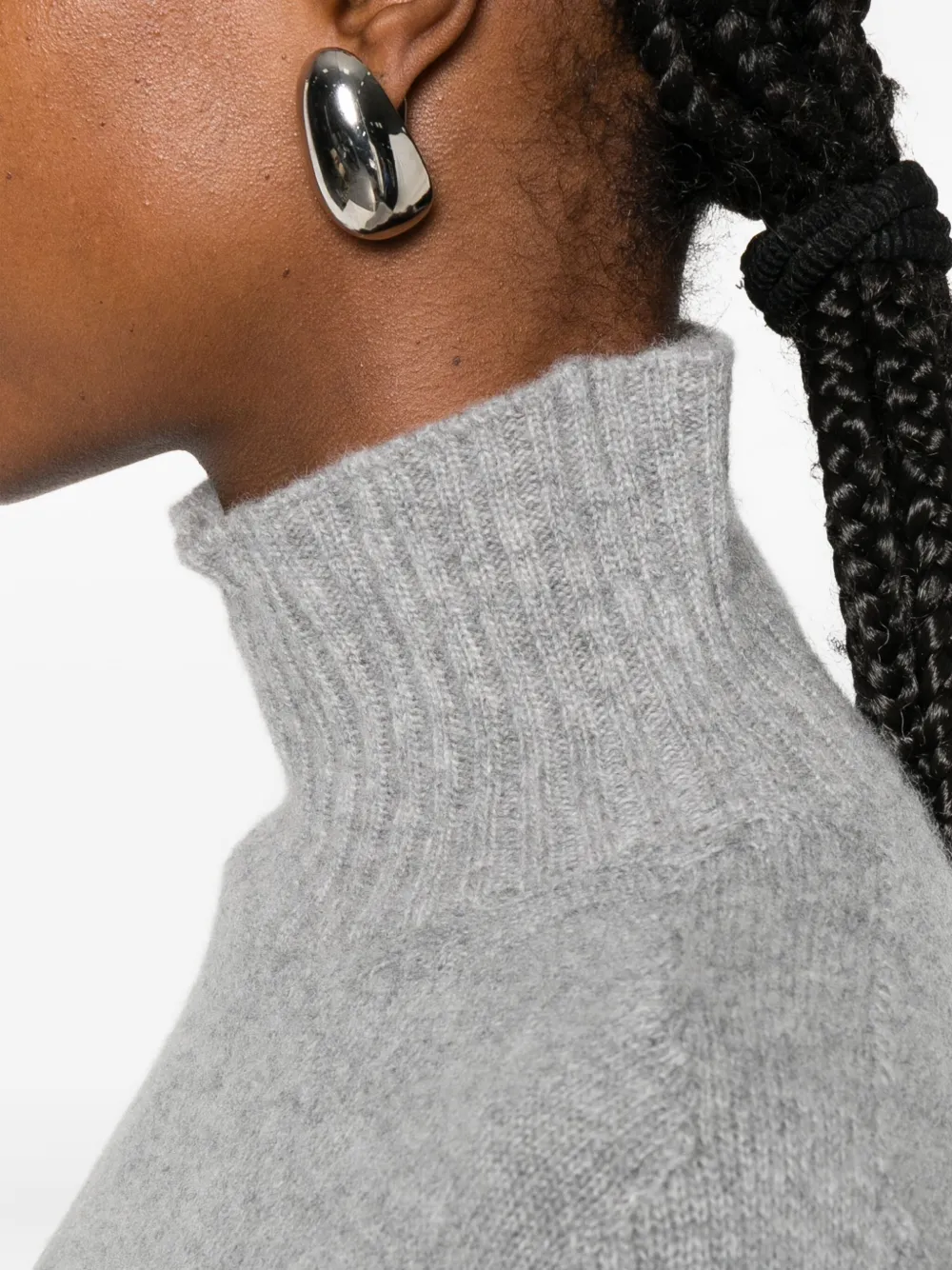 Solotre High-neck Sweater In Gray