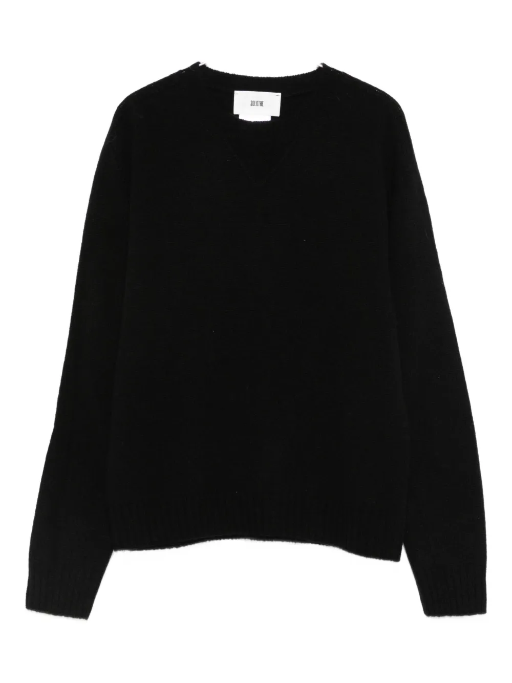 Solotre Round-neck Sweater In Black