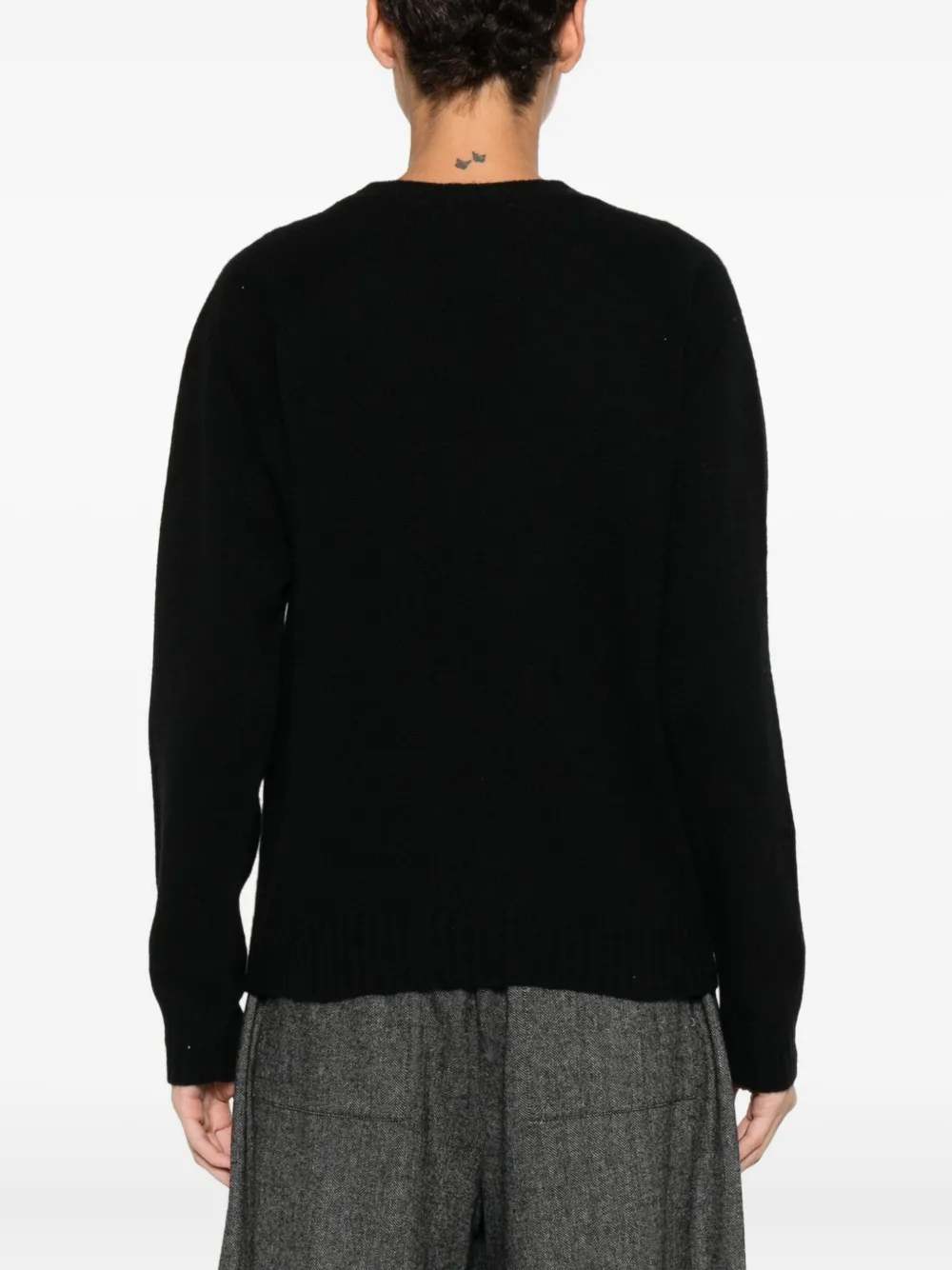 Solotre Round-neck Sweater In Black