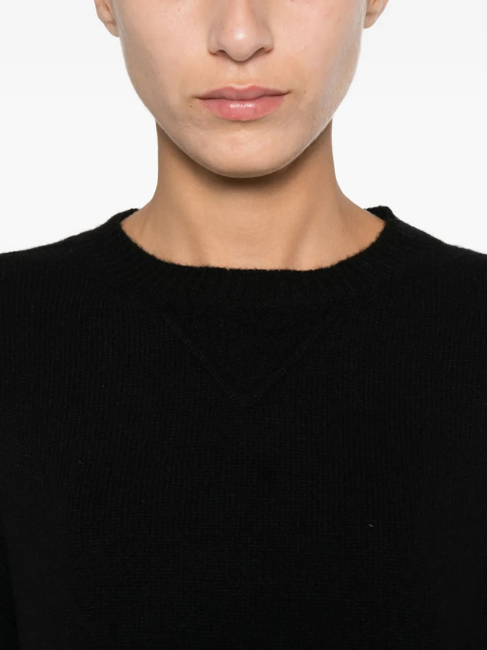 Solotre Round-neck Sweater In Black
