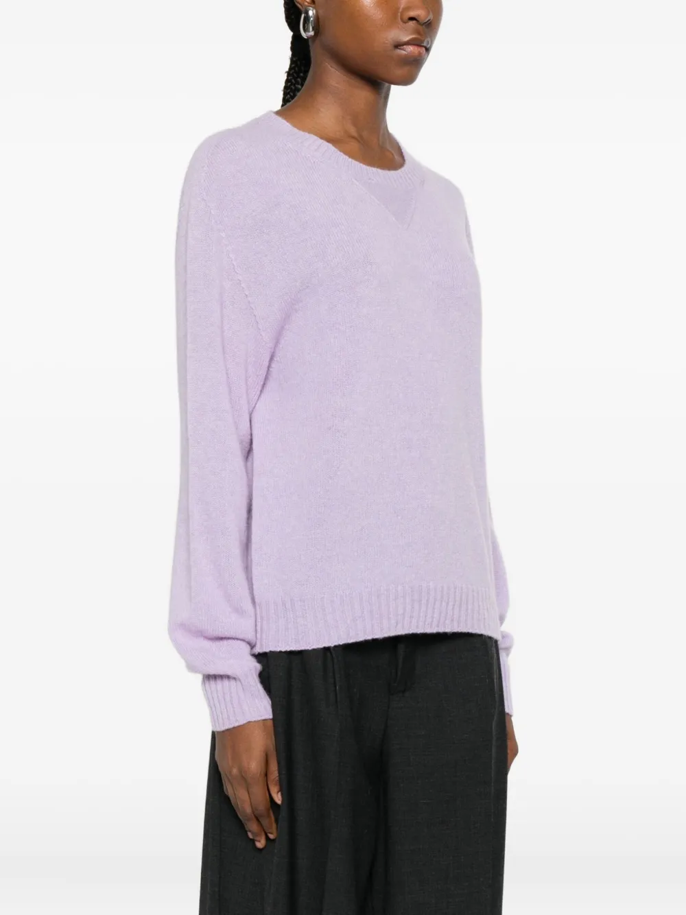 Solotre V-neck Sweater In Purple