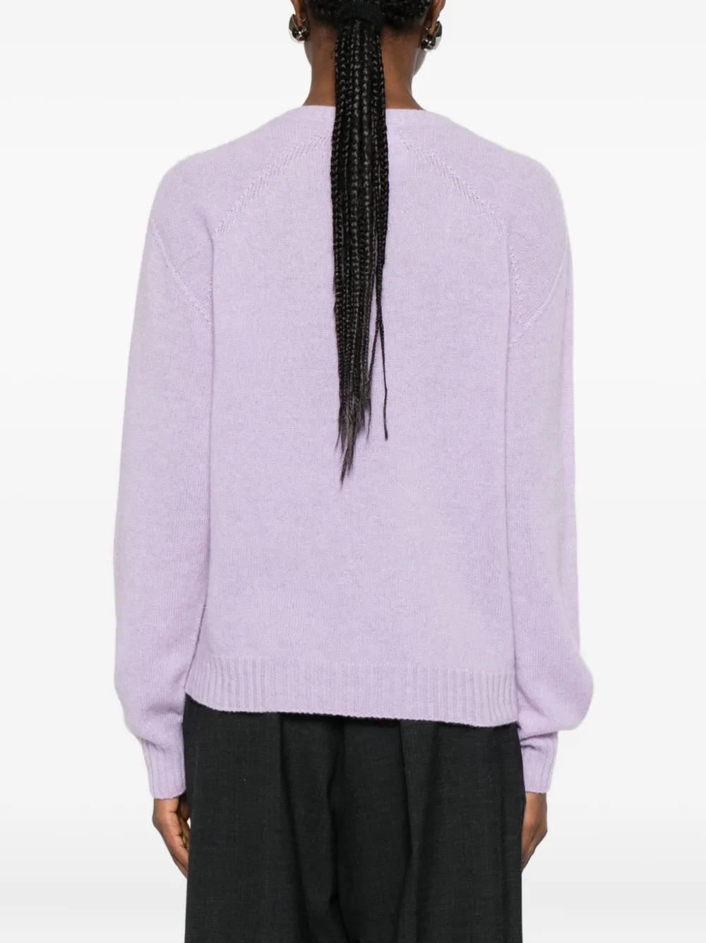 Solotre V-neck Sweater In Purple