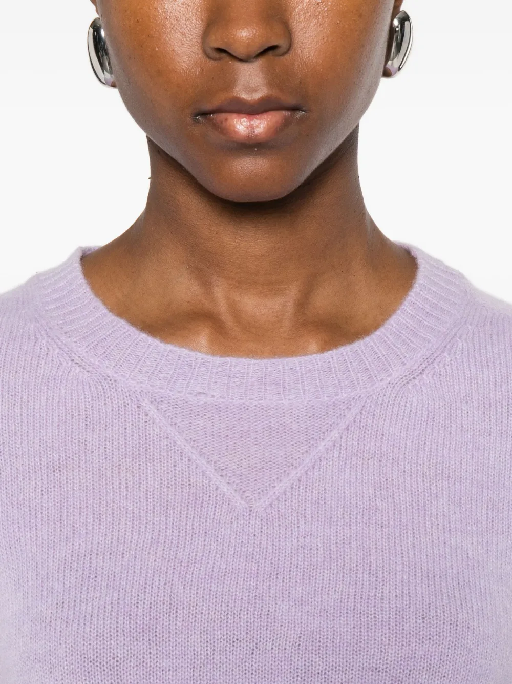 Solotre V-neck Sweater In Purple
